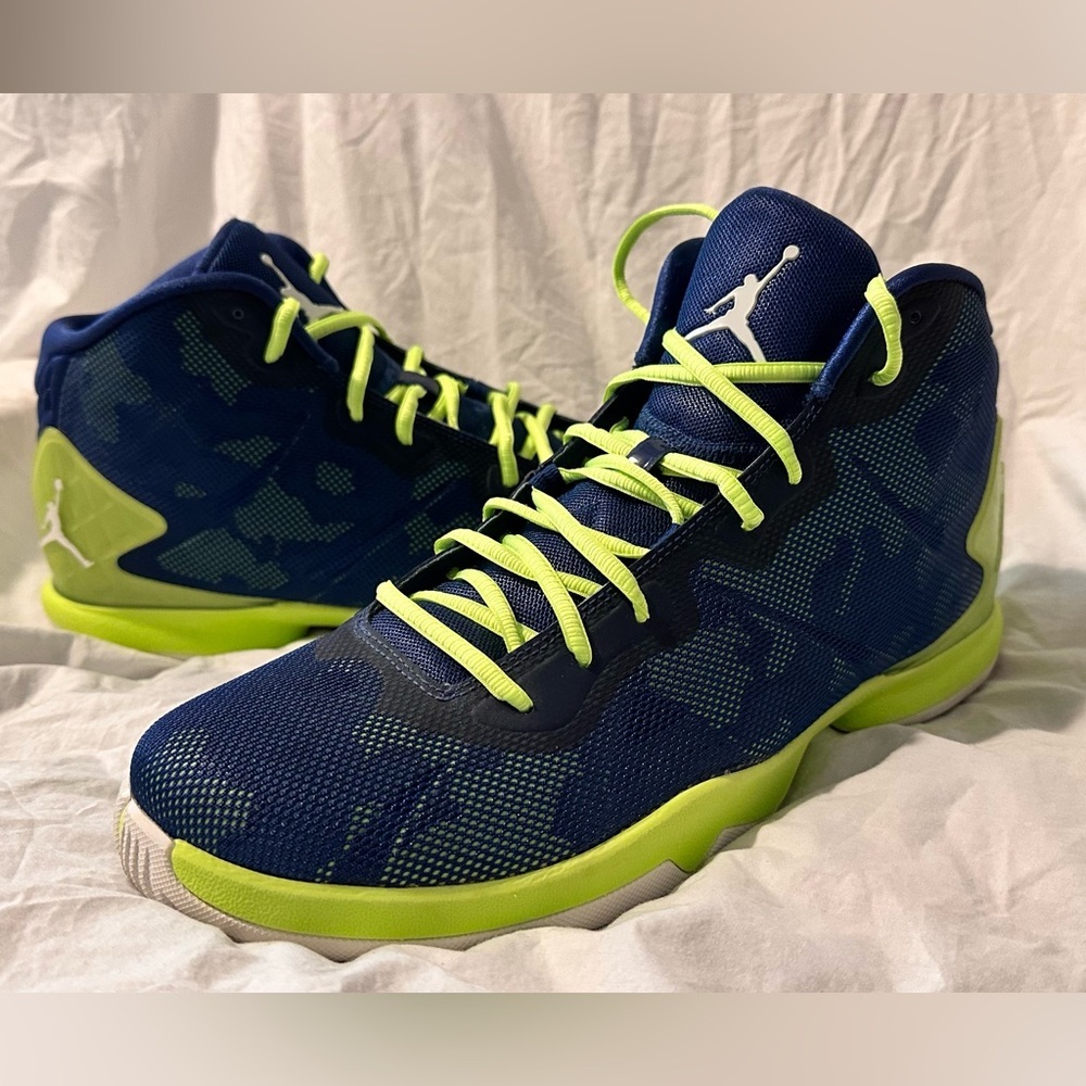 Nike Jordan Men’s Size 12 Super Fly4 Insignia Blue/Ghost Green Sneakers …